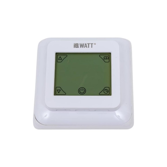 Терморегулятор для теплого пола IQWATT IQ THERMOSTAT TS программируемый, с ЖК-дисплеем и сенсорными кнопками, белый 406 Терморегулятор для теплого пола IQWATT IQ THERMOSTAT TS программируемый, с ЖК-дисплеем и сенсорными кнопками, белый 406