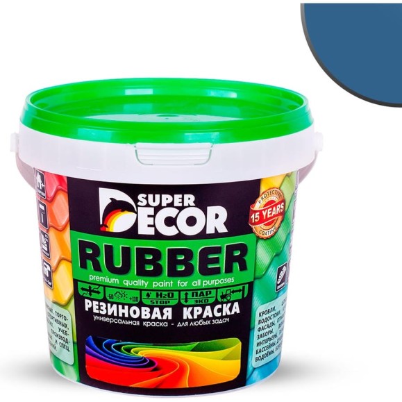 Резиновая краска SUPER DECOR №07 Балтика, 1 кг 4630024700592 Резиновая краска SUPER DECOR №07 Балтика, 1 кг 4630024700592