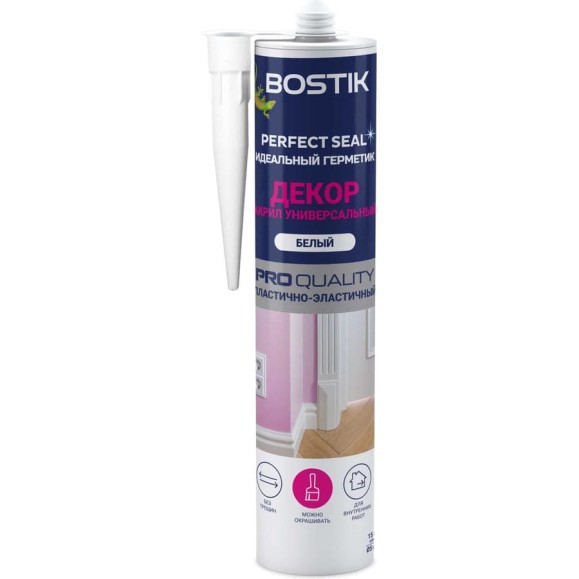 Идеальный герметик BOSTIK Perfect Seal Декор, Акрил, универсальный, 280 мл 50009032