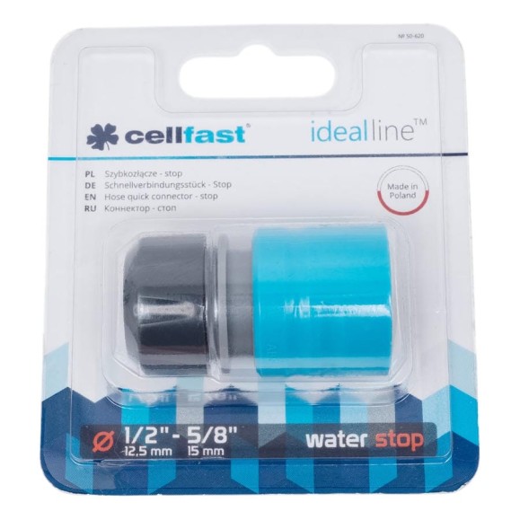 Коннектор-стоп IDEAL 1/2'' Cellfast 50-620 Коннектор-стоп IDEAL 1/2'' Cellfast 50-620