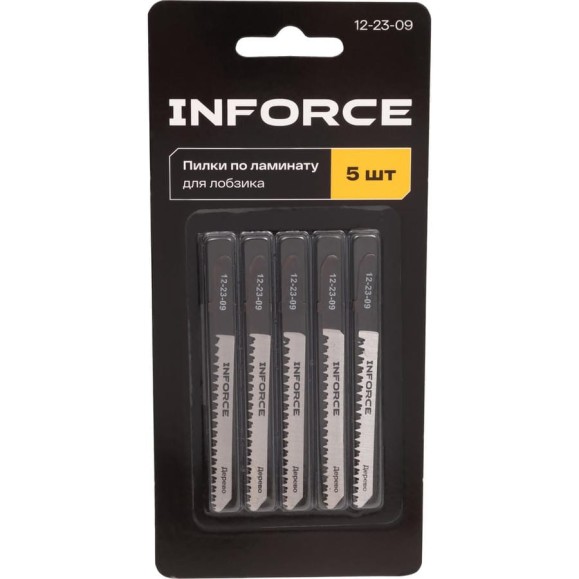 Пилки по ламинату для лобзика 5 шт. Inforce 12-23-09 Пилки по ламинату для лобзика 5 шт. Inforce 12-23-09