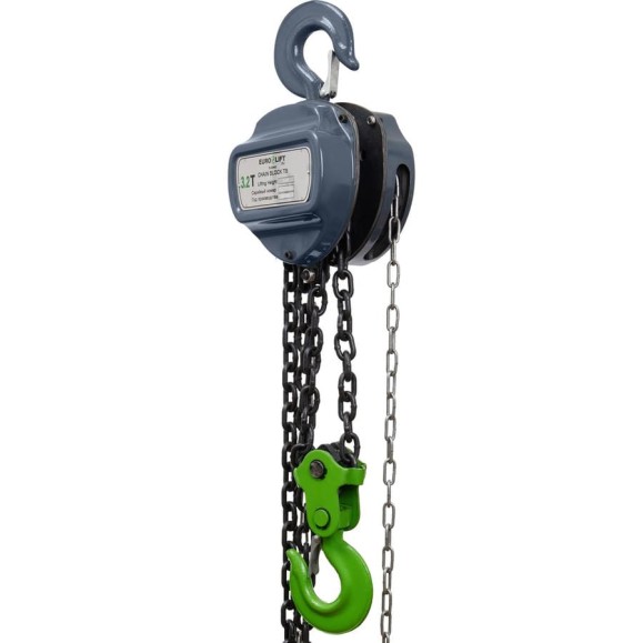 Ручная шестеренная стационарная таль EURO-LIFT ТВ - 3.2тн, 12.0м ТРШ 3,2/12