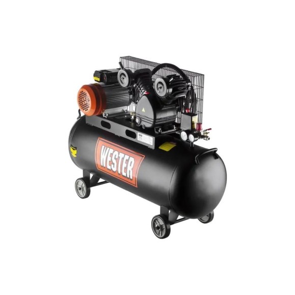 Компрессор WESTER WBK2200/100PRO ременной привод, поршневой масляный, 2200 Вт, 340л/мин, 8бар 631639 Компрессор WESTER WBK2200/100PRO ременной привод, поршневой масляный, 2200 Вт, 340л/мин, 8бар 631639