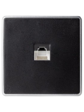 Розетка компьютерная Smartbuy RJ-45 1-местная черная Сириус SBE-07b-S1-RJ