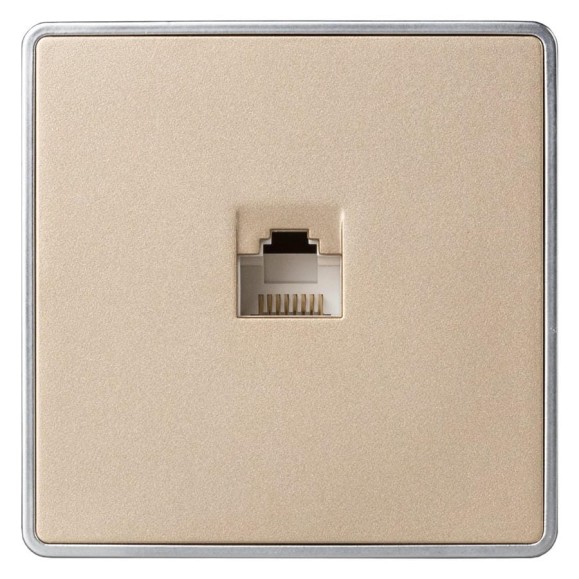 Розетка компьютерная Smartbuy RJ-45 1-местная шампань Сириус (SBE-07w-S1-RJ) SBE-07c-S1-RJ