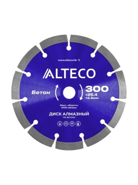 Диск алмазный по бетону ALTECO 300х25.4 мм 66520