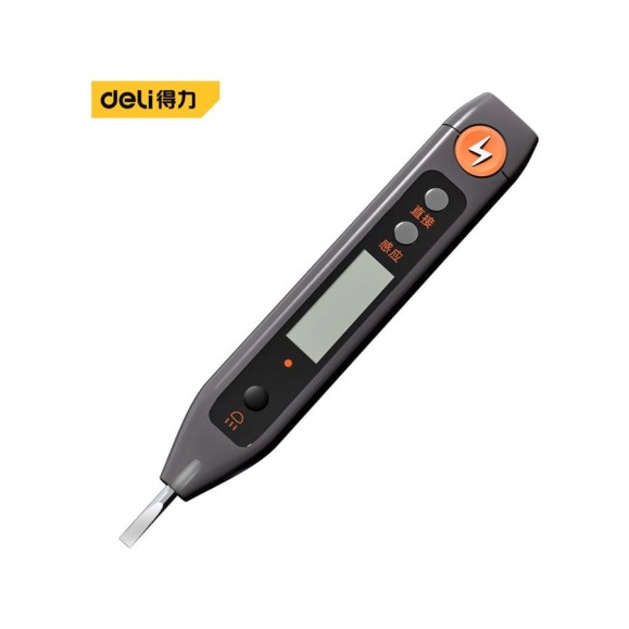 Индикаторная отвертка-тестер напряжения цифровая DELI Home Series Gray HT7005 (12-250 В, фонарик, батарейки в комплекте) 169213 Индикаторная отвертка-тестер напряжения цифровая DELI Home Series Gray HT7005 (12-250 В, фонарик, батарейки в комплекте) 169213