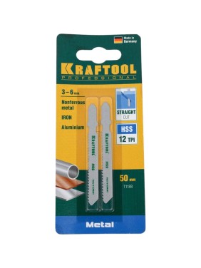 Полотно Kraftool для электролобзика по металлу 55x2 мм 2 шт. EU T118B 159551-2