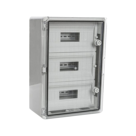 Корпус пластиковый распределительный ЩРН-45 IP65 прозрачная дверь 500x350x190 Промрукав PR08.26504