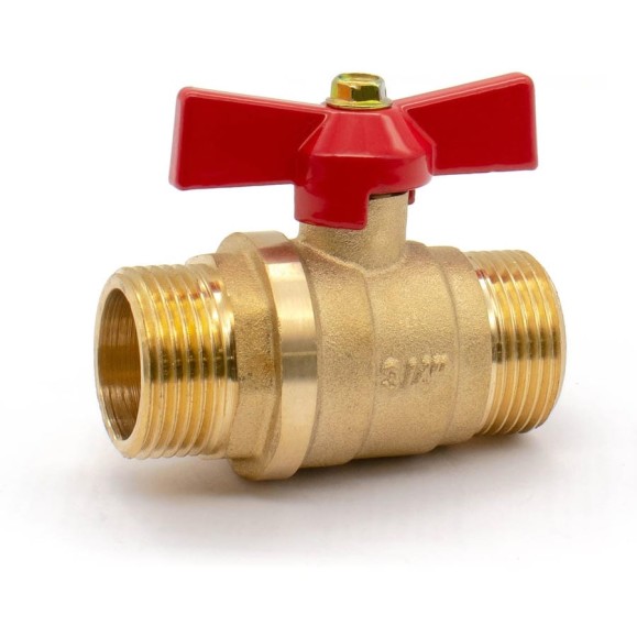 Кран шаровой Doron 1/2" Н-Н бабочка штуцер-штуцер (10/200) 8415