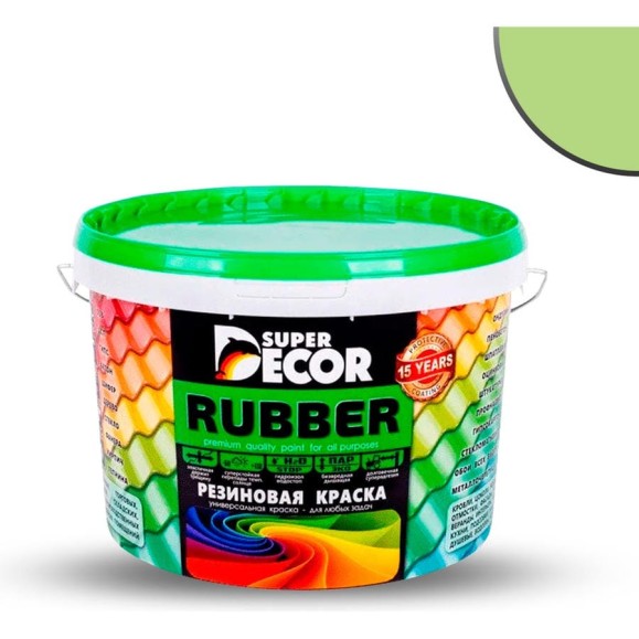 Резиновая краска SUPER DECOR №20 Фисташка, 3 кг 4630024701650