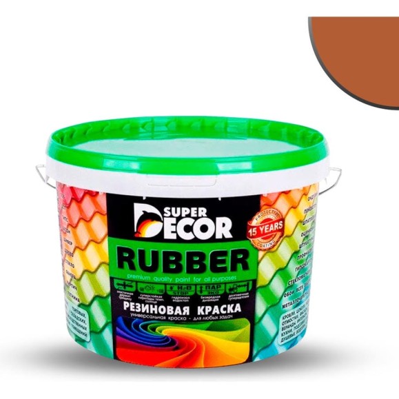 Резиновая краска SUPER DECOR №18 Кирпич, 3 кг 4630024701490 Резиновая краска SUPER DECOR №18 Кирпич, 3 кг 4630024701490