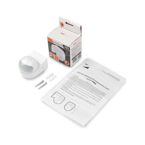 Датчик движения Jazzway PMS-IR 010 800Вт 180гр. 12м WH IP44 5012936
