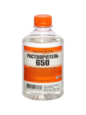 Растворитель НХП 650, ПЭТ, 0,4 л. 4607059918162
