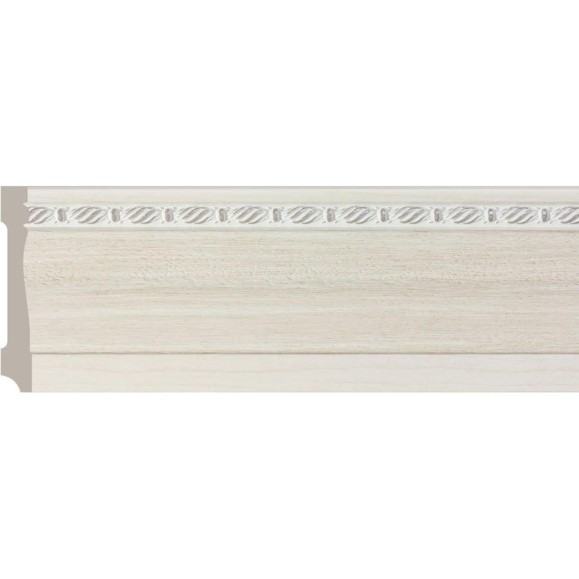 Плинтус Cosca Decor интерьерный багет, 95x14x2400 мм, Жемчуг СПБ019717