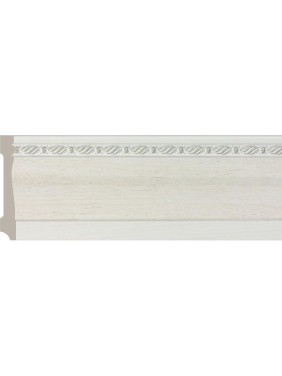 Плинтус Cosca Decor интерьерный багет, 95x14x2400 мм, Слоновая кость СПБ019731