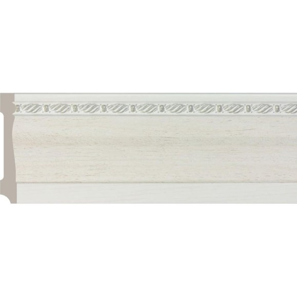 Плинтус Cosca Decor интерьерный багет, 95x14x2400 мм, Слоновая кость СПБ019731