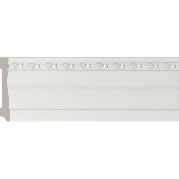 Плинтус Cosca Decor интерьерный багет, 95x14x2400 мм, Белый матовый СПБ019745