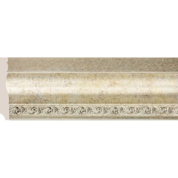 Плинтус Cosca Decor интерьерный багет, 95x14x2400 мм, Античная платина СПБ016622