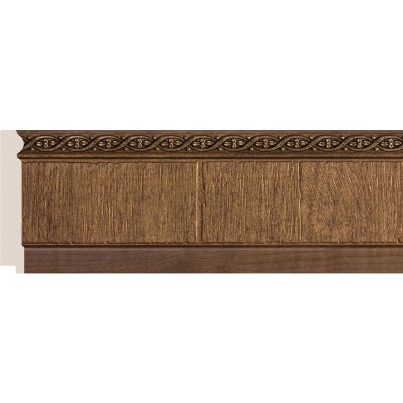 Плинтус Cosca Decor интерьерный багет, 80x11x2400 мм, Дуб тёмный СПБ016567