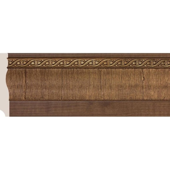 Плинтус Cosca Decor интерьерный багет, 95x14x2400 мм, Дуб тёмный СПБ016616