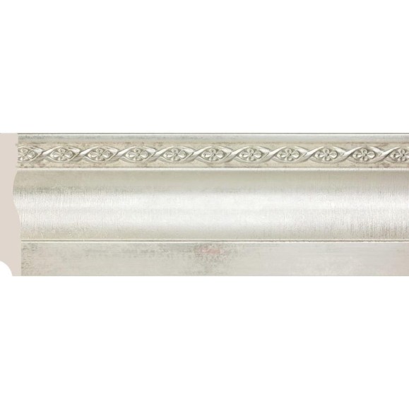 Плинтус Cosca Decor интерьерный багет, 95x14x2400 мм, Платина СПБ016624