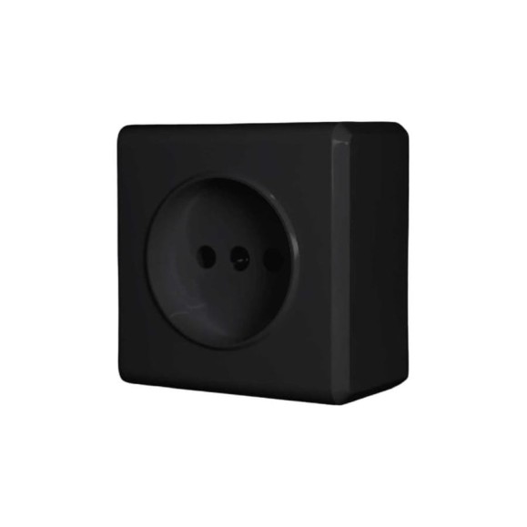 Набор розетка Metronex Electric Mega Black одинарная с заземлением, 9 шт FRZ00010106CMT-9