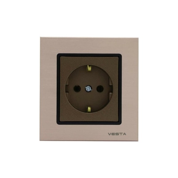 Набор розетка Metronex Electric Mega Choco одинарная с заземлением, 9 шт FRZ00070070TKR-9