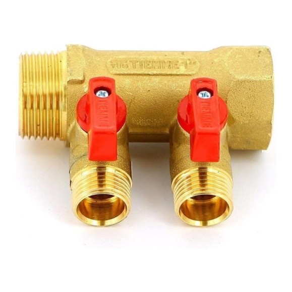 Коллектор с шаровыми кранами Tiemme арт.1822 3/4" T2-1/2"x16 1820002 Коллектор с шаровыми кранами Tiemme арт.1822 3/4" T2-1/2"x16 1820002