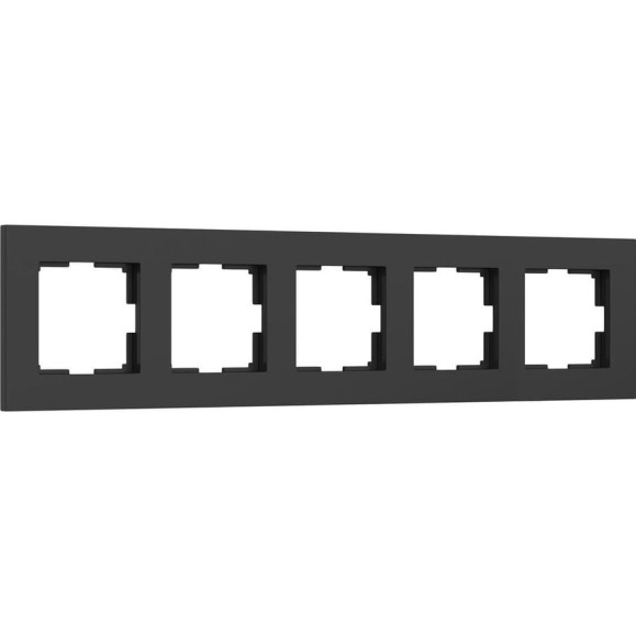Рамка WERKEL на 5 постов Slab (черный софт) a067785 Рамка WERKEL на 5 постов Slab (черный софт) a067785