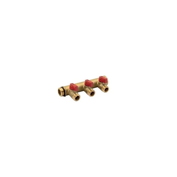 Коллектор с шаровыми кранами Tiemme арт.1822RCP50 3/4" T2-1/2" пл.прокладка 50 мм (кр.ручки) 1820107 Коллектор с шаровыми кранами Tiemme арт.1822RCP50 3/4" T2-1/2" пл.прокладка 50 мм (кр.ручки) 1820107