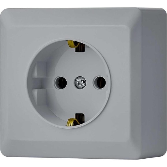 Набор розетка Metronex Electric Mega Silver одинарная с заземлением, 9 шт FRZ00010106SRM-9