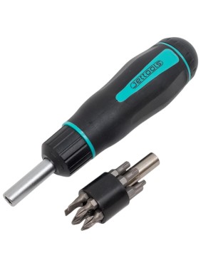 Реверсивная отвертка JETTOOLS 1/4'' с насадками 48 мм, 12 штук W-4314