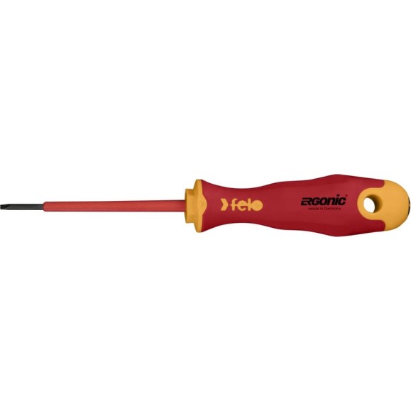 Диэлектрическая отвертка Felo Ergonic 2,5х0,4х75 плоская шлицевая 41302590