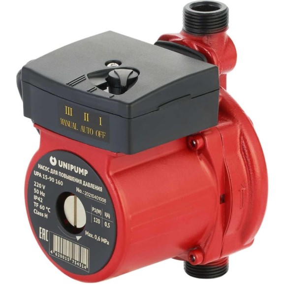 Циркуляционный насос для повышения давления Unipump UPА 15-120 195 75438 Циркуляционный насос для повышения давления Unipump UPА 15-120 195 75438