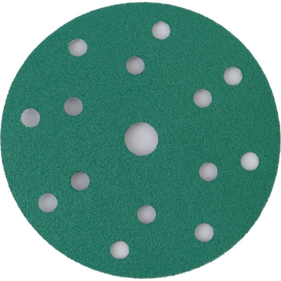 Абразивный круг TILFLEX GREEN Film 150 мм, P40, 15 отверстий, на липучке, 10 шт TL41-040/10
