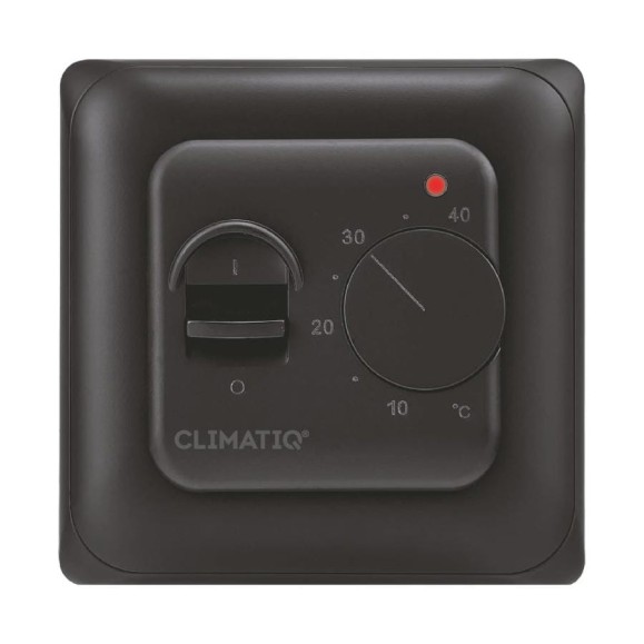 Терморегулятор для теплого пола с ручным управлением IQWATT CLIMATIQ BT черный 20618 Терморегулятор для теплого пола с ручным управлением IQWATT CLIMATIQ BT черный 20618