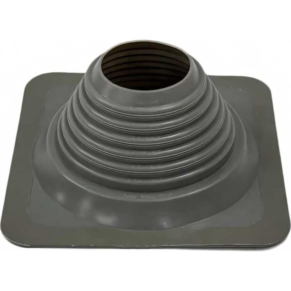 Кровельная прямая проходка Borge №4 (d=95-197, 275x275mm, RAL 7004 серый), силикон 01.235.03.03.01.000.7004