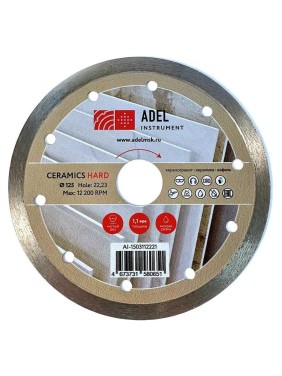 Диск алмазный сплошной Adel Instrument Hard Ceramics Ø125x1,1x8x22,23 мм AI-1503112221