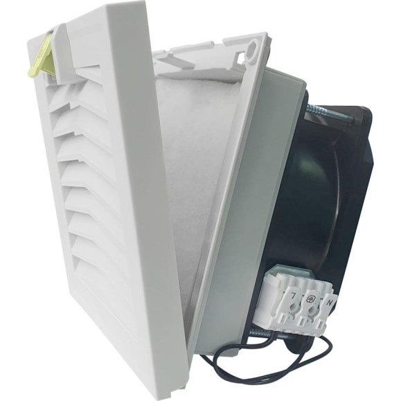 Вентилятор с фильтром ELAT IP54 120х120 мм 48 м3 (вырез 93х93 мм) 50/60 Hz AC230В FFL120 FFL120-230B-CE