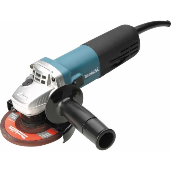 Угловая шлифовальная машина Makita 115 мм, 840 Вт, 11000 об\мин, плавный пуск, антирестарт 1.8 кг, кейс 9557HNRK
