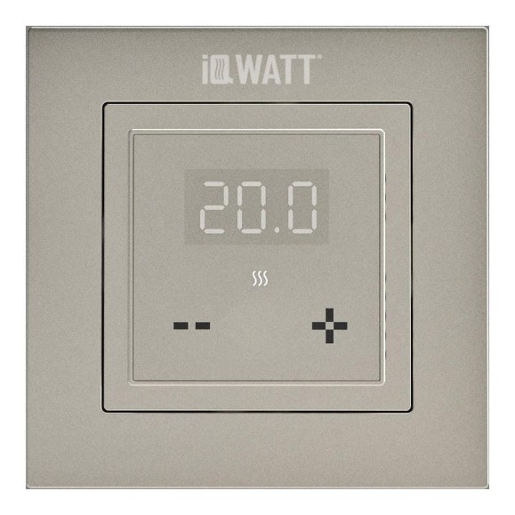 Терморегулятор для теплого пола с сенсорными кнопками IQWATT не программируемый IQ THERMOSTAT D шампань 400425 Терморегулятор для теплого пола с сенсорными кнопками IQWATT не программируемый IQ THERMOSTAT D шампань 400425