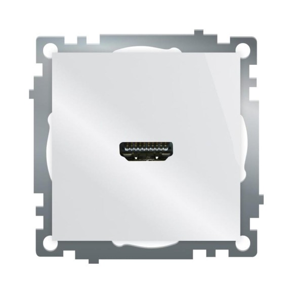 Механизм розетки HDMI STEKKER 2.1, Type A, GLS00-7118-01, серия Катрин, белый, 50058