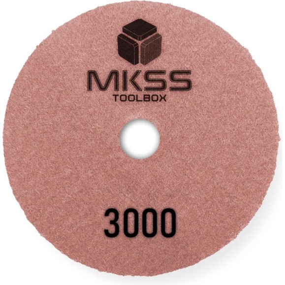 Алмазный гибкий шлифовальный круг MKSS Toolbox MK2604 АГШК Ø100 Р3000 для мокрой полировки MKSS MK26043000