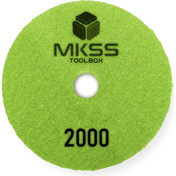 Алмазный гибкий шлифовальный круг MKSS Toolbox MK2604 АГШК Ø100 Р2000 для мокрой полировки MKSS MK26042000