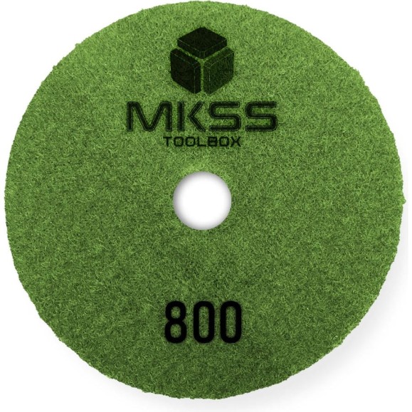 Алмазный гибкий шлифовальный круг MKSS Toolbox MK2604 АГШК Ø100 Р800 для мокрой лощения MKSS MK26040800