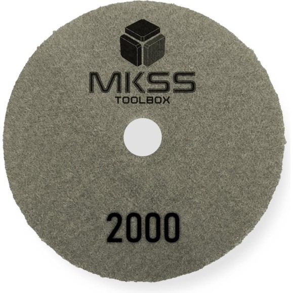 Алмазный гибкий шлифовальный круг MKSS Toolbox MK2606 АГШК Ø100 Р2000 для сухой полировки MKSS MK26062000