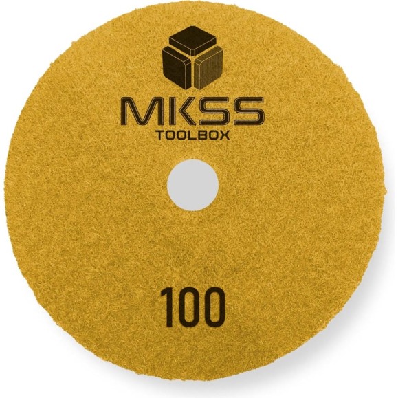 Алмазный гибкий шлифовальный круг MKSS Toolbox MK2606 АГШК Ø100 Р100 для сухой шлифовки MKSS MK26060100