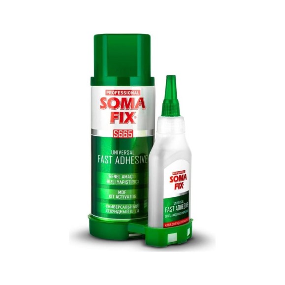 Клей SOMAFIX 2K S665 (100гр 400мл)(цианоакрилатный клей активатор) SOM0008MP