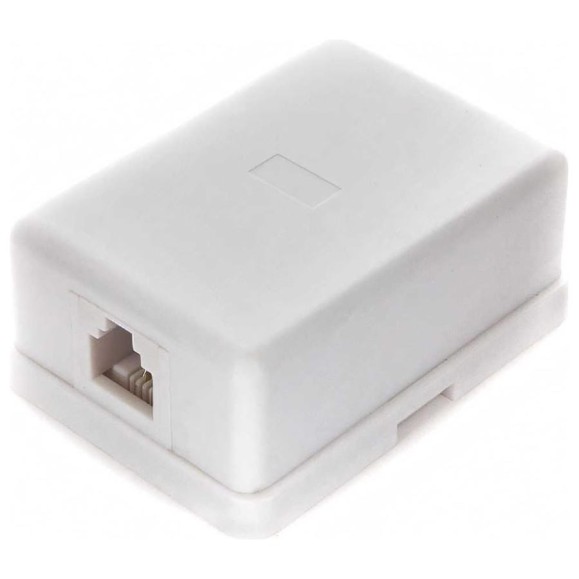Внешняя телефонная розетка Cablexpert RJ-11, 6P4C, 1 порт, белая TA-101 Внешняя телефонная розетка Cablexpert RJ-11, 6P4C, 1 порт, белая TA-101